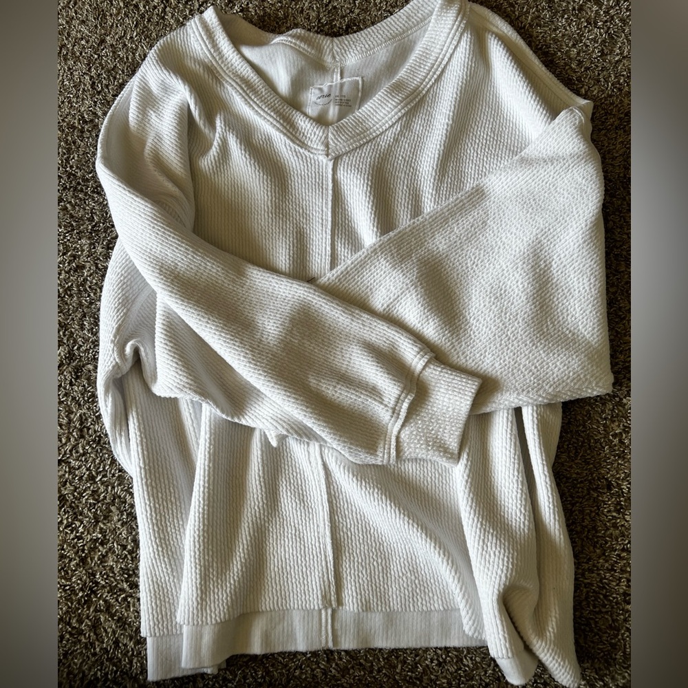 Aerie Wonder Textured V Neck, NWOT XXL
